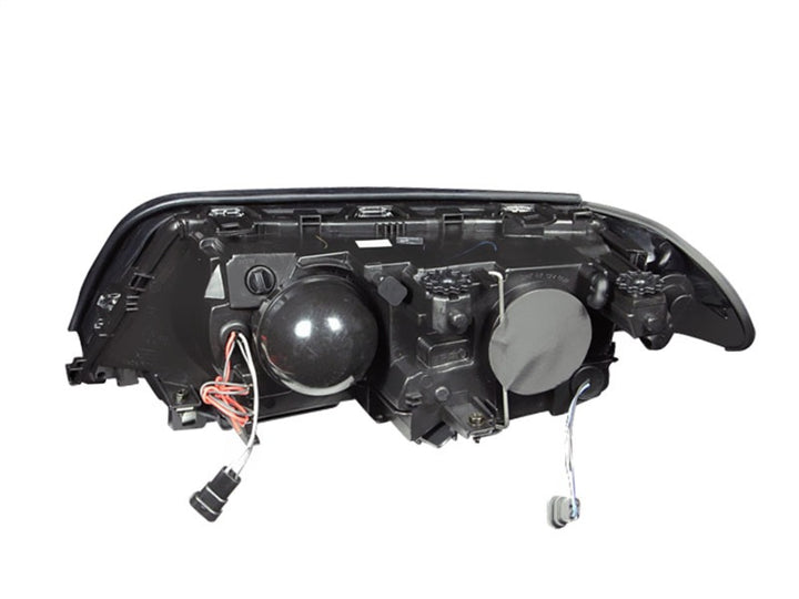ANZO 1999-2001 BMW 3 Series E46 Projector Headlights w/ Halo Black (CCFL) - Bull Strap