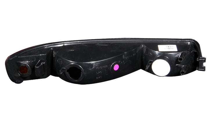 ANZO 1999-2006 GMC Sierra 1500 Euro Parking Lights Black w/ Amber Reflector - Bull Strap