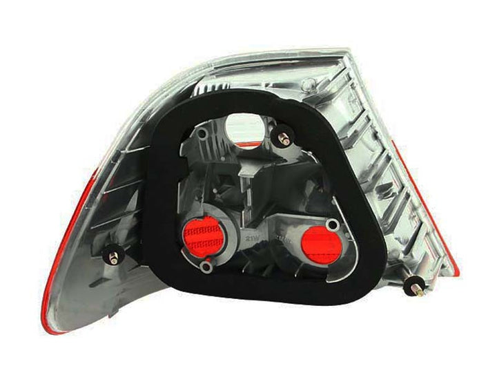 ANZO 2000-2003 BMW 3 Series E46 Taillights Red/Smoke - Outer - Bull Strap