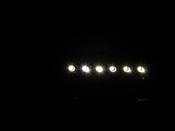 ANZO 2000-2004 Ford Excursion Crystal Headlights Black w/ LED 1pc - Bull Strap