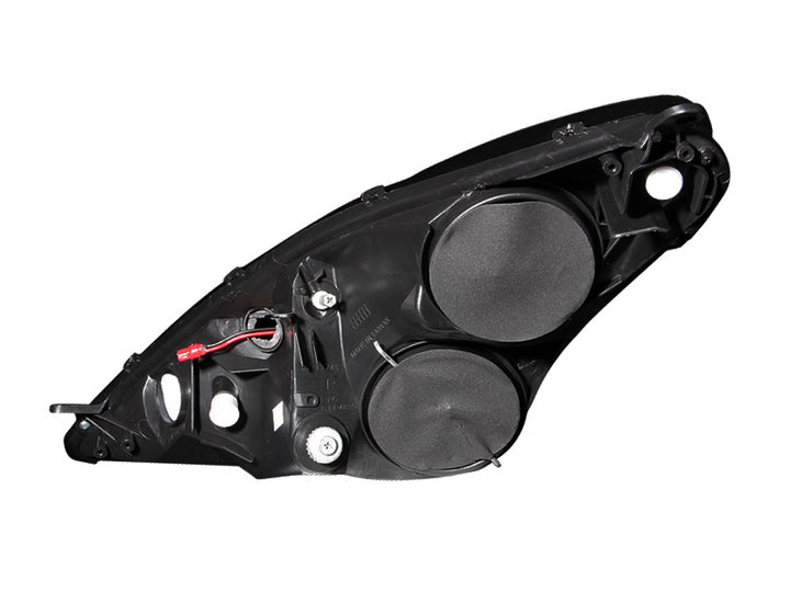 ANZO 2000-2005 Toyota Celica Projector Headlights w/ Halo Black - Bull Strap