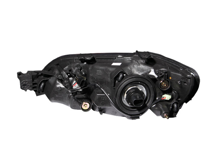 ANZO 2002-2003 Mitsubishi Lancer Crystal Headlights Black - Bull Strap