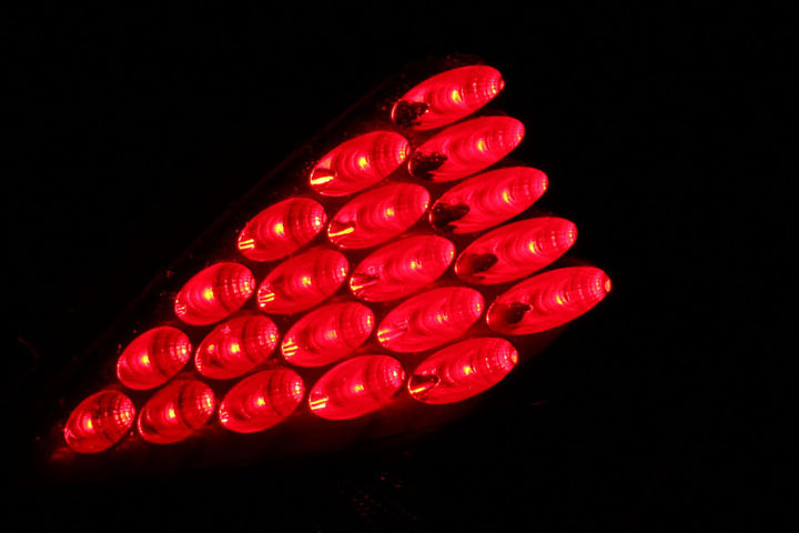 ANZO 2003-2005 Nissan 350Z LED Taillights Black - Bull Strap