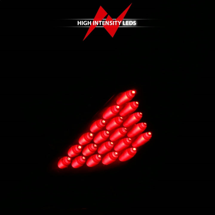 ANZO 2003-2005 Nissan 350Z LED Taillights Black - Bull Strap