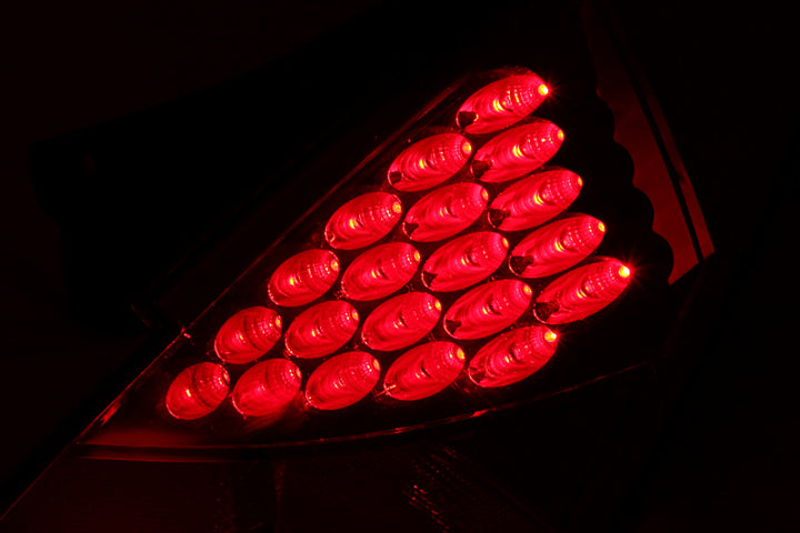 ANZO 2003-2005 Nissan 350Z LED Taillights Red - Bull Strap