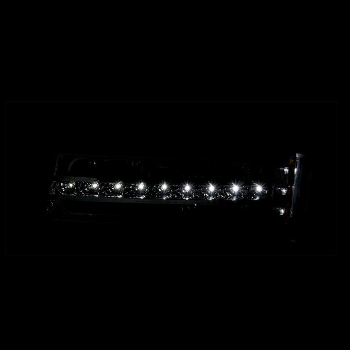 ANZO 2003-2006 Chevrolet Silverado 1500 LED Parking Lights Black w/ Amber Reflector - Bull Strap