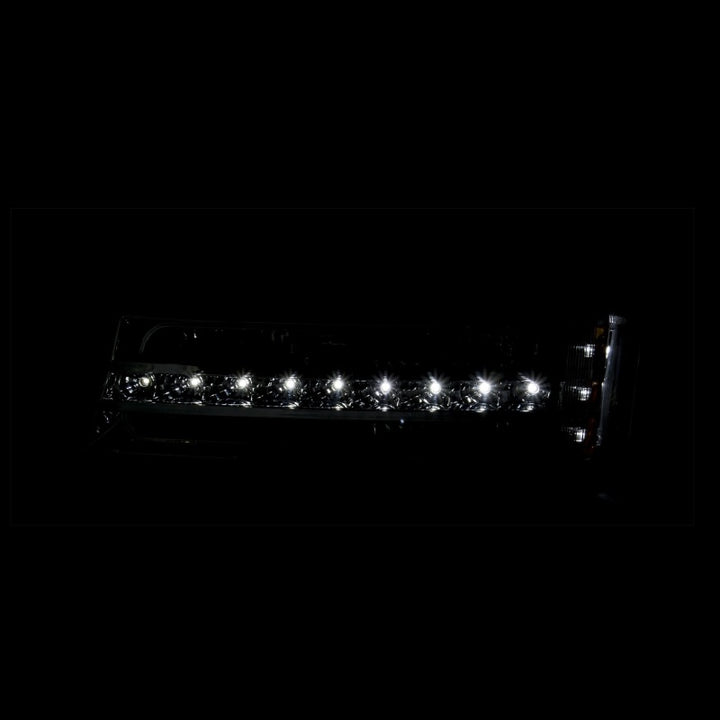ANZO 2003-2006 Chevrolet Silverado 1500 LED Parking Lights Black w/ Amber Reflector - Bull Strap