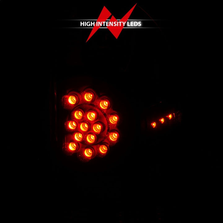 ANZO 2005-2015 Toyota Tacoma LED Taillights Black - Bull Strap