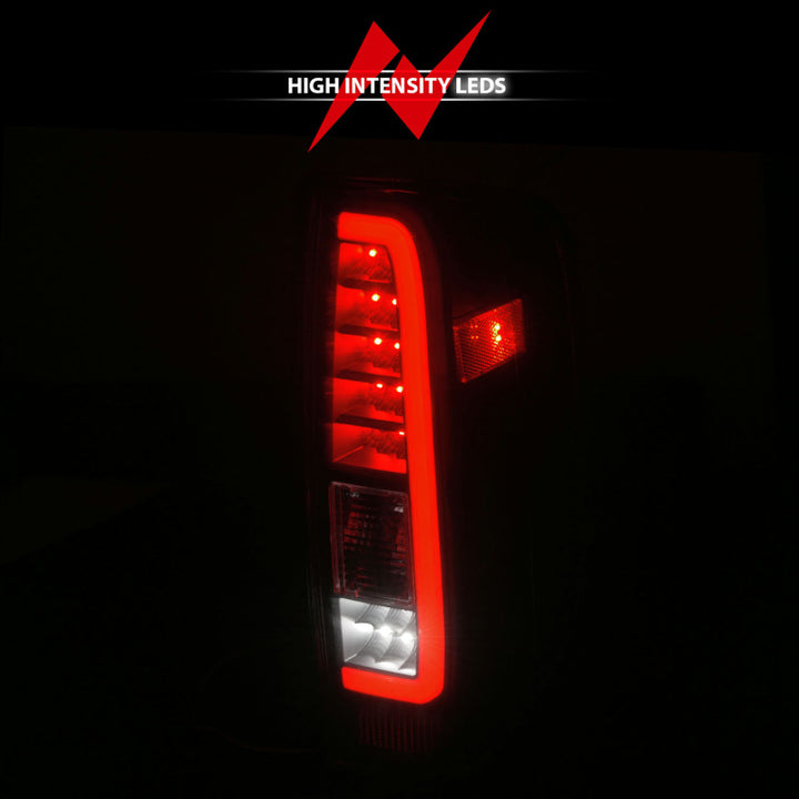 ANZO 2005-2021 Nissan Frontier LED Taillights Black Housing/Clear Lens - Bull Strap