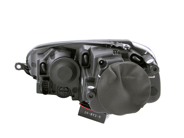 ANZO 2006-2009 Volkswagen Rabbit Projector Headlights w/ Halo Black (CCFL) - Bull Strap