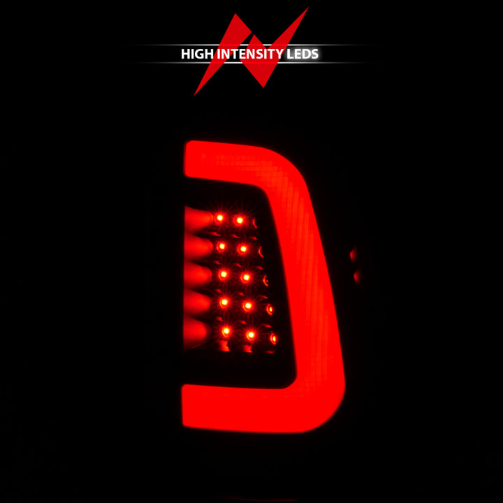 ANZO 2008-2016 Ford F-250 LED Taillights Black Housing Clear Lens (Pair) - Bull Strap