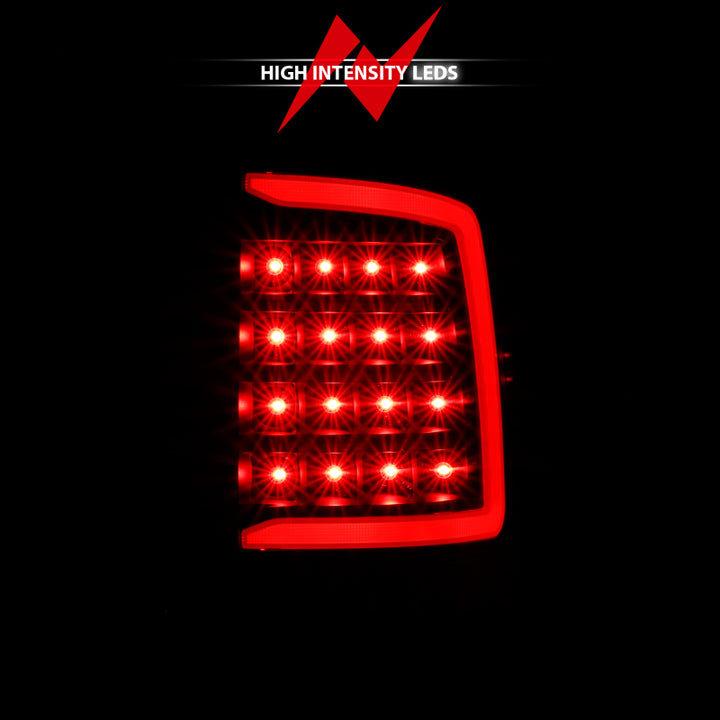 ANZO 2009-2018 Dodge Ram 1500 LED Taillight Plank Style Black w/Smoke Lens - Bull Strap