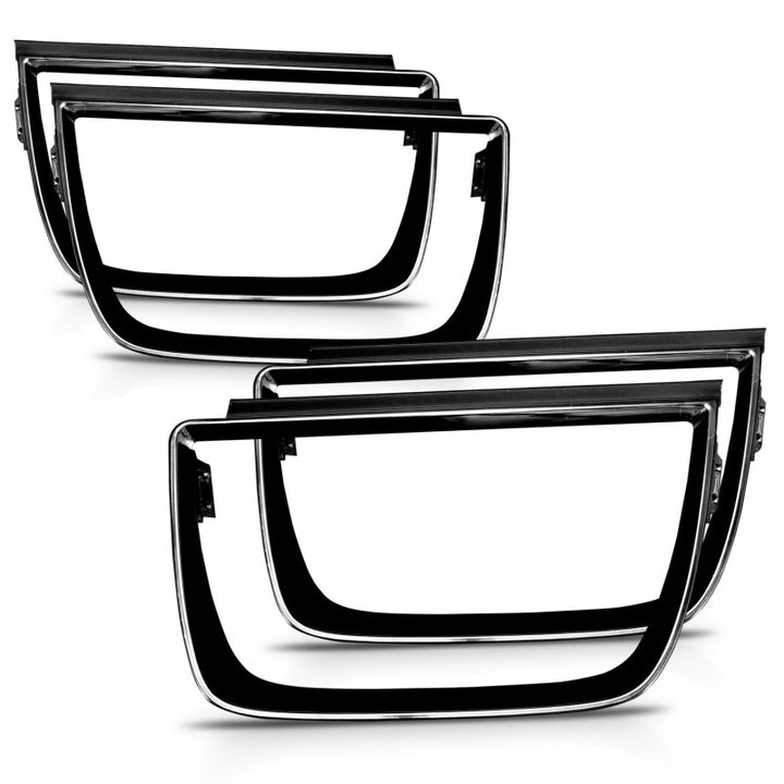 ANZO 2010-2013 Chevrolet Camaro Taillight Bezels - 4pc Gloss Black - Bull Strap