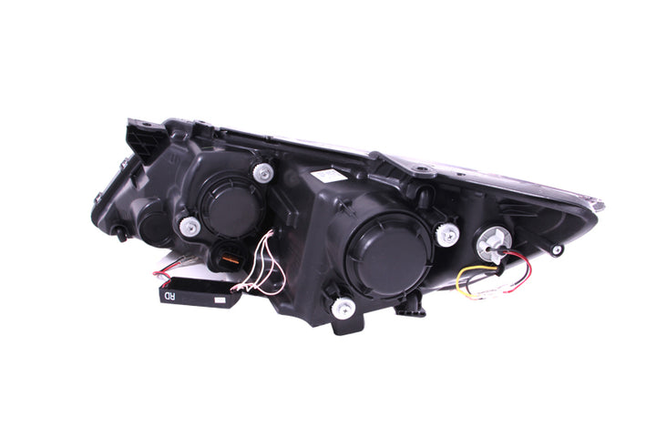 ANZO 2011-2013 Kia Optima Projector Headlights w/ Halo Black (CCFL) - Bull Strap
