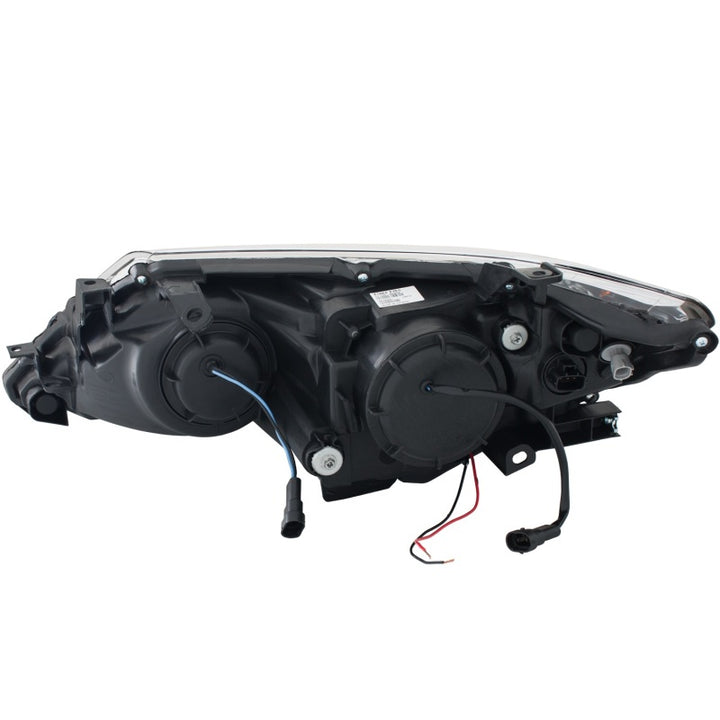ANZO 2012-2013 Toyota Camry Projector Headlights w/ Halo Black - Bull Strap