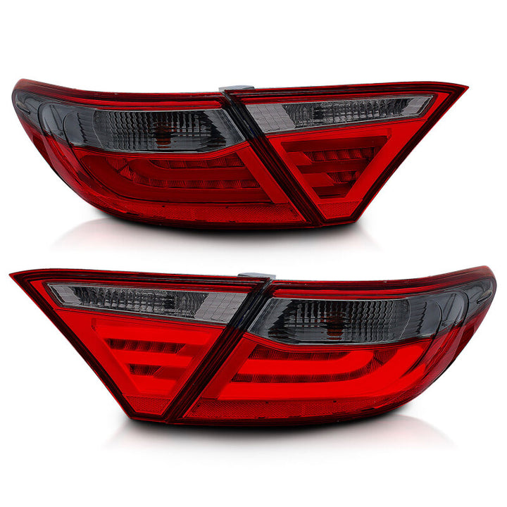ANZO 2015-2016 Toyota Camry LED Taillights Smoke - Bull Strap