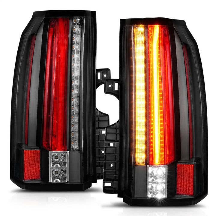 ANZO 2015-2017 GMC Yukon/Yukon XL LED Taillights Black - Bull Strap