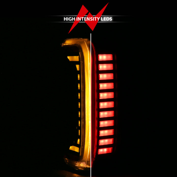 ANZO 22-24 Toyota Tundra Z-Series Full LED Tail Lights Smoke Lens Init/SeqSig- Pair - Bull Strap