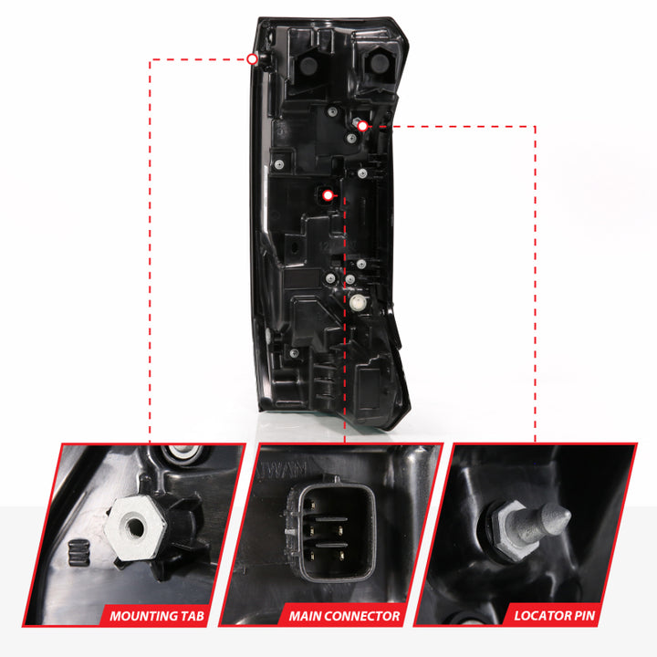 ANZO 22-24 Toyota Tundra Z-Series Full LED Tail Lights Smoke Lens Init/SeqSig- Pair - Bull Strap