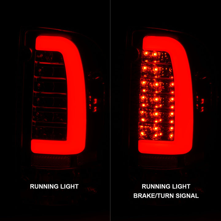 ANZO 95-00 Toyota Tacoma LED Taillights Chrome Housing Clear Lens (Pair) - Bull Strap