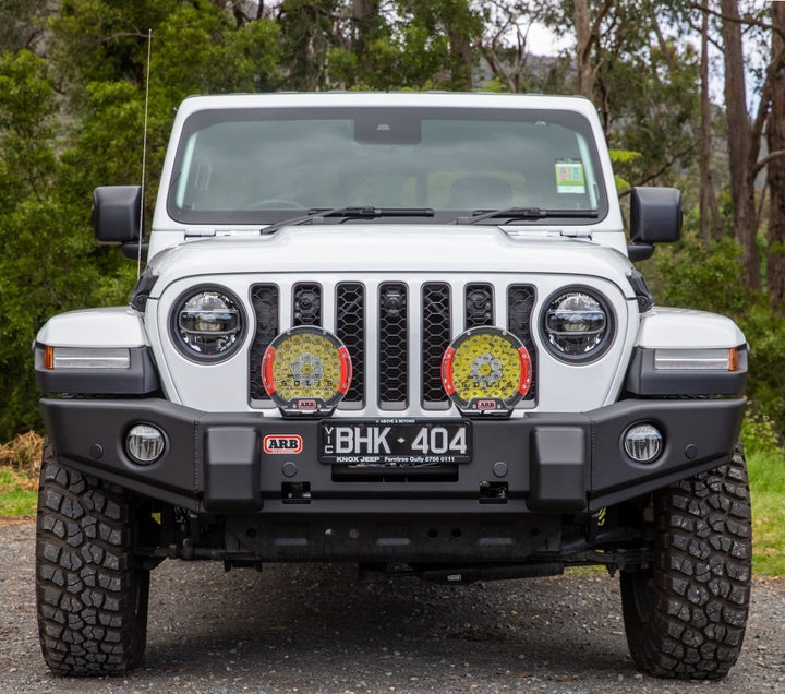 ARB 87-96 Jeep Wrangler YJ/ 97-06 Jeep Wrangler TJ Multi-fit Winch Bumper - Bull Strap