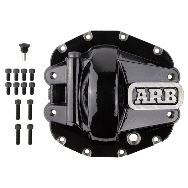 ARB Diff Cover Blk Jeep JL Rubicon Front - Bull Strap
