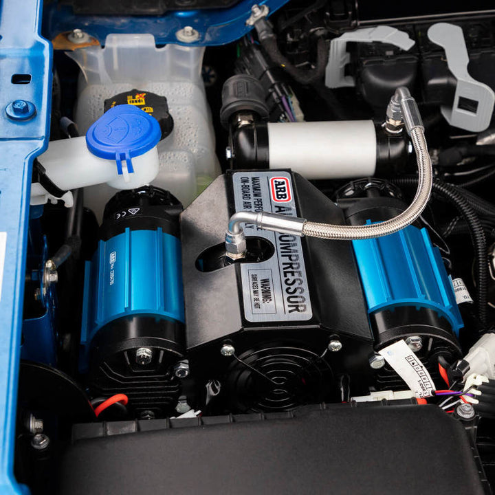 ARB Ford Bronco Twin 12V Onboard Compressor Kit - Bull Strap