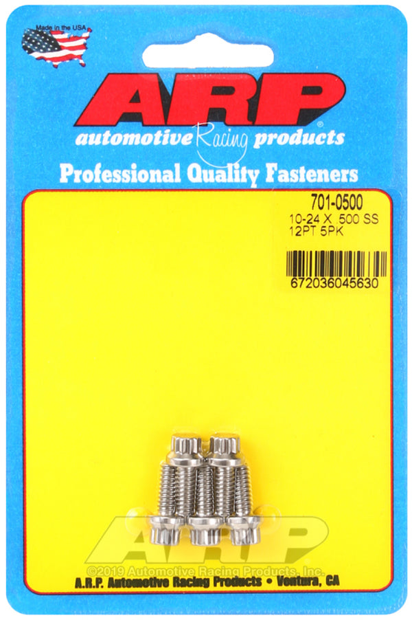ARP 10-24 x .500 12pt SS bolts - Bull Strap