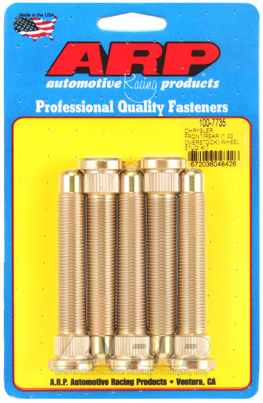 ARP Chrysler Front / Rear M14 1.000 Over Stock Wheel Stud Kit - Bull Strap
