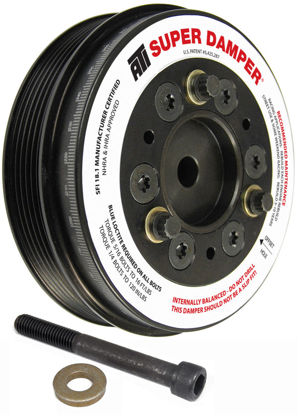 ATI Damper - 5.74in - Alum - 6 Grv - Mini Cooper S - 1.6L - 2 Percent OD - 1Pc - Bull Strap