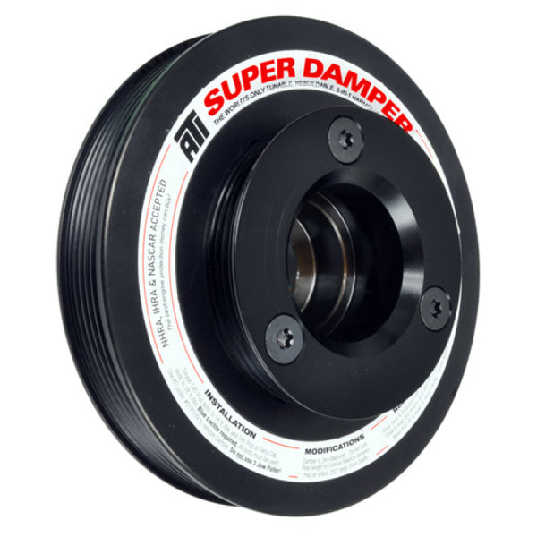 ATI Damper - 6.78in - Alum - 4 & 6 Grv - Honda H22 - Street - 4 Percent & 9 Percent OD Sizes - Bull Strap
