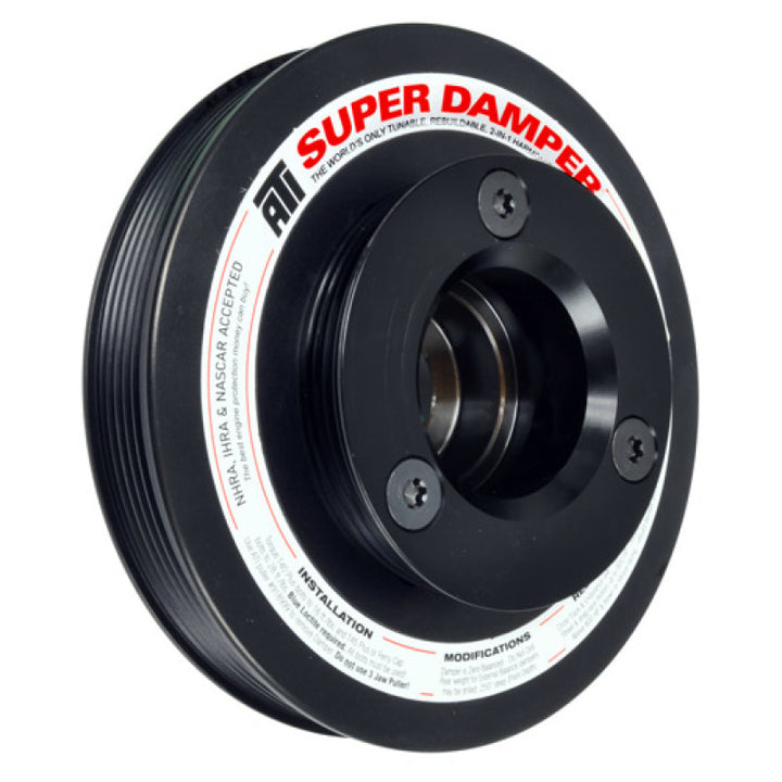 ATI Damper - 6.78in - Alum - 4 & 6 Grv - Honda H22 - Street - 4 Percent & 9 Percent OD Sizes - Bull Strap