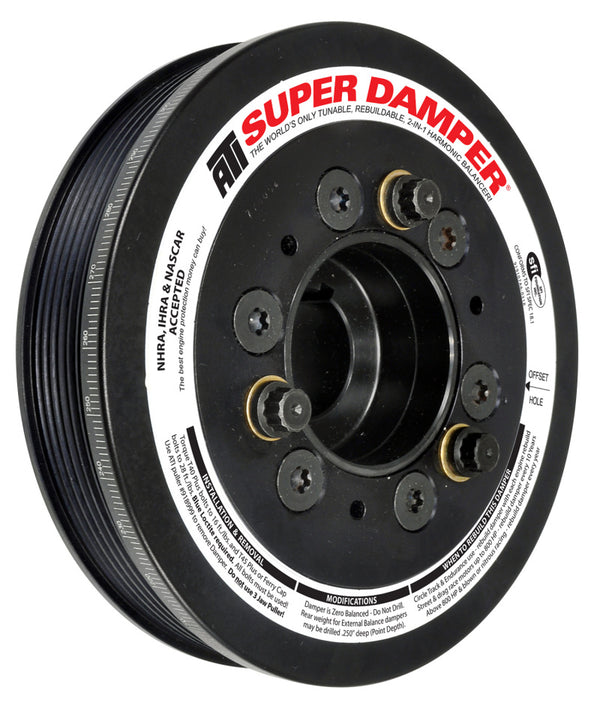 ATI Damper - 6.78in - Alum - 6 Grv - Toyota Supra - 94-98 - JZ80 - 15 Percent OD - Req gatK06077 - Bull Strap