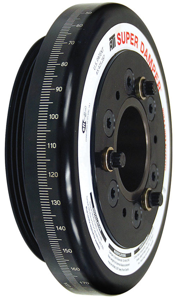 ATI Damper - 7.074in - Alum - Honda D - 4 Grv Rear Aluminum Pulley - 10 Percent Underdrive - Bull Strap