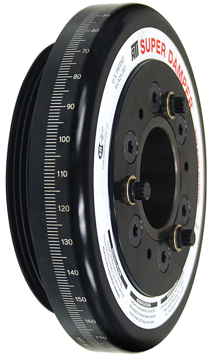 ATI Damper - 7.074in - Alum - Honda D - 4 Grv Rear Aluminum Pulley - 10 Percent Underdrive - Bull Strap