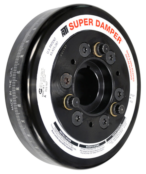 ATI Damper - 7.074in - Steel - Chevy BB - 3 Ring - 1Pc - Bull Strap