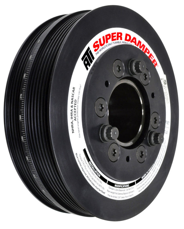 ATI Damper - 7.48in - Alum - 6/4 Grv - 2016+ Chevy Camaro LT1/LT4 Wet Sump - (Excl SC Pulley) - Bull Strap