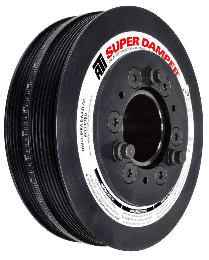 ATI Damper - 7.48in - Alum - 6/4 Grv - 2016+ Chevy Camaro LT1/LT4 Wet Sump - (Excl SC Pulley) - Bull Strap
