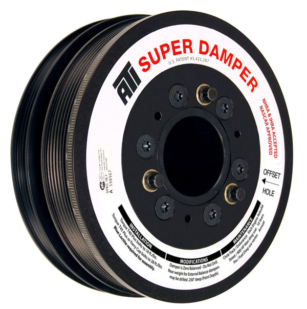 ATI Damper - 7.48in - Alum - 6/4 Grv - LS3 Camaro - 10-15 - Gen 3 Vortec Truck - LS - Bull Strap