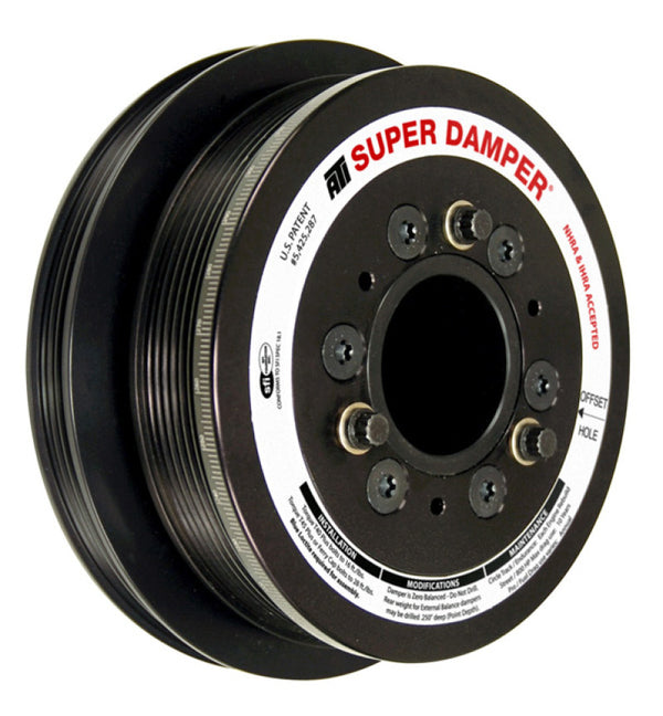 ATI Damper - 7.48in - Alum - 6 Grv - No A/C - LS3 Camaro - 10-15 - Gen 3 Vortec Truck - LS - Bull Strap