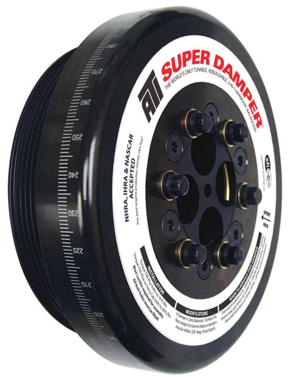 ATI Damper - 8.074in - Steel - 8 Grv - Cummins - 4BT - 6BT - 3.9L - 5.9L - 3 Ring - Diesel - Bull Strap