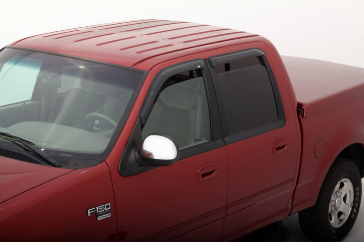 AVS 02-03 Lincoln Blackwood Ventvisor Outside Mount Window Deflectors 4pc - Smoke - Bull Strap