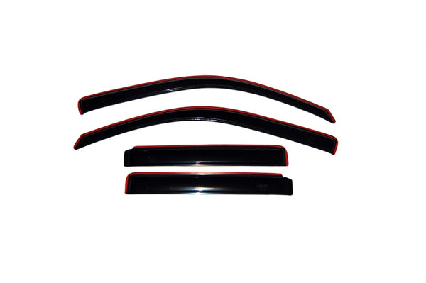 AVS 02-06 Chevy Trailblazer EXT Ventvisor In-Channel Front & Rear Window Deflectors 4pc - Smoke - Bull Strap