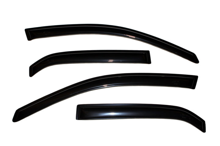 AVS 02-06 Mitsubishi Lancer Ventvisor Outside Mount Window Deflectors 4pc - Smoke - Bull Strap