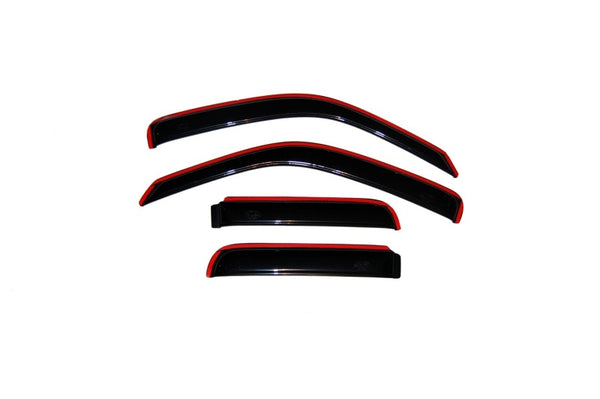AVS 02-07 Jeep Liberty Ventvisor In-Channel Front & Rear Window Deflectors 4pc - Smoke - Bull Strap