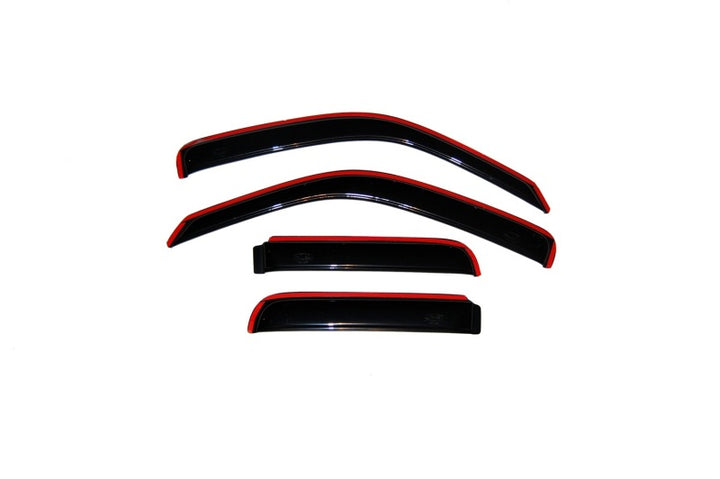 AVS 02-07 Jeep Liberty Ventvisor In-Channel Front & Rear Window Deflectors 4pc - Smoke - Bull Strap