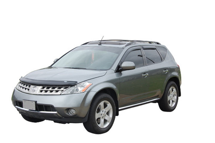 AVS 03-07 Nissan Murano Ventvisor Outside Mount Window Deflectors 4pc - Smoke - Bull Strap