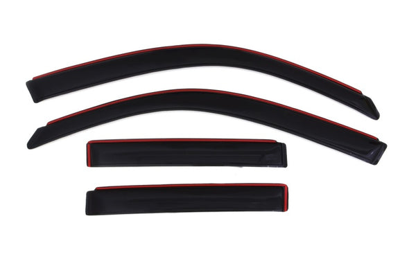AVS 03-09 Toyota 4Runner Ventvisor In-Channel Front & Rear Window Deflectors 4pc - Smoke - Bull Strap