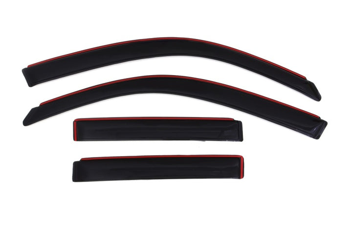 AVS 03-09 Toyota 4Runner Ventvisor In-Channel Front & Rear Window Deflectors 4pc - Smoke - Bull Strap