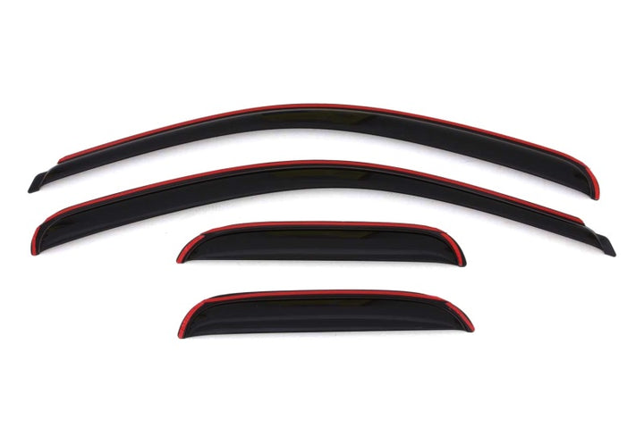AVS 07-13 Chevy Silverado 1500 Ext. Cab Ventvisor Front & Rear Window Deflectors 4pc - Smoke - Bull Strap